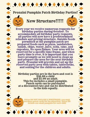 2026 Pumpkin Patch Birthday Parties